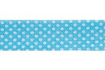 Bias Binding - Cotton - 20mm wide - Turquoise Spots (per metre)
