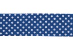 Bias Binding - Cotton - 20mm wide - Navy Blue Spots (per metre)