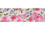Bias Binding - Cotton - 20mm wide - Ditsy Floral Pink Green Lilac Cream (per metre)