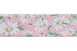 Bias Binding - Cotton - 20mm wide - Daisy Print on Pink (per metre)