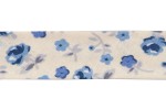 Bias Binding - Cotton - 20mm wide - Ditsy Floral Blue Grey Cream (per metre)