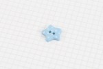 Dotty Star Plastic Button, Blue, 18mm