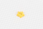 Dotty Star Plastic Button, Yellow, 18mm