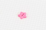 Dotty Star Plastic Button, Pink, 18mm