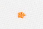Dotty Star Plastic Button, Orange, 18mm