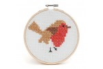 Trimits - Felt Cross Stitch Christmas Hoop - Robin (Cross Stitch Kit)