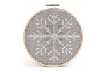 Trimits - Felt Cross Stitch Christmas Hoop - Snowflake (Cross Stitch Kit)
