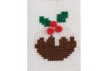 Trimits - Christmas Card Kit - Xmas Pudding (Cross Stitch Kit)