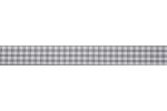 Bowtique Gingham Ribbon - 15mm wide - Grey (5m reel)