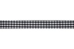 Bowtique Gingham Ribbon - 15mm wide - Black (5m reel)