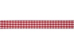 Bowtique Gingham Ribbon - 15mm wide - Red (5m reel)