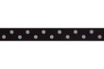 Bowtique Polka Dot Satin Ribbon - 15mm wide - Black / White (5m reel)