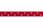 Bowtique Polka Dot Satin Ribbon - 15mm wide - Red / White (5m reel)