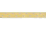 Bowtique Polka Dot Satin Ribbon - 15mm wide - Yellow / Grey (5m reel)