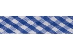 Bias Binding - 15mm wide - Blue Gingham (per metre)