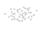 Trimits Acrylic Stones, Glue-On Teardrop, 6mm, Clear (pack of 40)