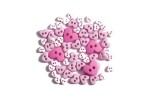 Trimits Mini Craft Buttons, Hearts, Pink (2.5g)