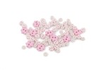 Trimits Mini Craft Buttons, Flowers, Pink (2.5g)