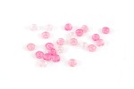 Trimits Mini Craft Buttons, Round, Transparent, Assorted Pink (1.5g)