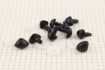 Animal / Cat Triangular Safety Noses, Black, 15mm (pack of 10)