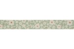 Bowtique Natural Cotton Ribbon - 15mm wide - Floral - Green / Orange (5m reel)