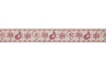 Bowtique Natural Cotton Ribbon - 15mm wide - Birds & Gifts - Pink (5m reel)