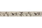 Bowtique Natural Cotton Ribbon - 15mm wide - Birds - Brown (5m reel)