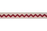 Bowtique Natural Cotton Ribbon - 15mm wide - Zigzag - Red (5m reel)