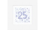 Heritage Crafts - Occasions Cards - 25th Anniversary (Cross Stitch Kit)