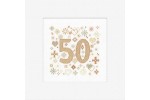 Heritage Crafts - Occasions Cards - 50th Anniversary (Cross Stitch Kit)