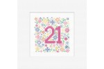 Heritage Crafts - Susan Ryder - Occasions Cards - 21st Birthday (Cross Stitch Kit)