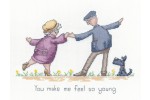 Heritage Crafts - Golden Years by Peter Underhill - You Make Me Feel So Young  (Cross Stitch Kit)