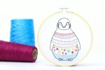 Hawthorn Handmade - Contemporary Embroidery Kit - Baby Penguin
