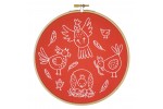 Hawthorn Handmade - Contemporary Embroidery Kit - Charming Chickens
