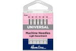 Hemline Machine Needles, Universal, Mix of 2x60, 2x70, 2x80