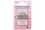 Hemline Machine Needles, Ball Point, Size 70/10, Fine (pack of 5)