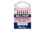 Hemline Machine Needles, Ball Point, Size 70/10, Fine (pack of 6)