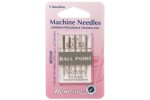 Hemline Machine Needles, Ball Point, Size 80/12, Medium (pack of 5)