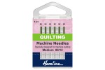 Hemline Machine Needles, Quilting, Size 80/12, Medium (pack of 6)