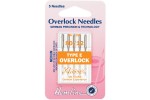 Hemline Machine Needles, Overlock/Serger Type E, Size 80/12 (pack of 5)