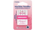 Hemline Machine Needles, Embroidery, Size 90/14,m Medium (pack of 5)