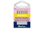 Hemline Machine Needles, Metalfil, Size 80/12, Medium with Large Eye (pack of 6)