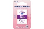 Hemline Machine Needles, Jeans Twin, Size 100/16, 4mm, Medium (pack of 1)