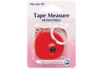 Hemline Tape Measure - Retractable with Key Ring - 140cm long