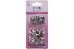 Eyelets, 10.5mm, Silver Metal, Refill Pack (24 sets)