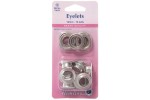 Eyelets, 14mm, Silver Metal, Refill Pack (12 sets)