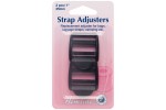 Adjustable Strap Buckles, 25mm, Black (pack of 2)