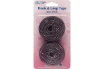 Hemline Hook & Loop Tape, Self-Adhesive, 20mm x 1.25m, Black