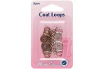 Hemline Coat Loops, Silver / Bronze Chains (pack of 2)