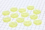 Round Fisheye Buttons, Pearlescent Yellow, 11.25mm (pack of 13)